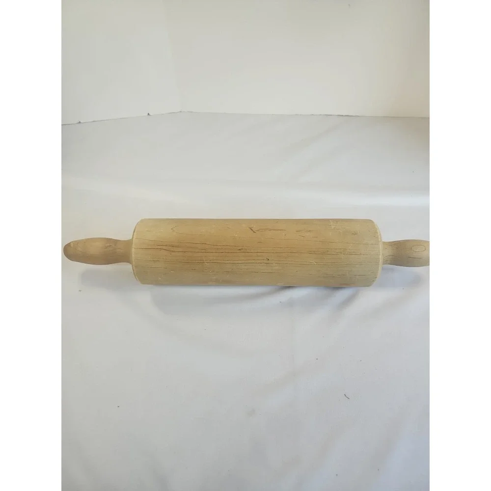 Vintage Large All Wooden Rolling Pin 19 Inches X 4 Inches